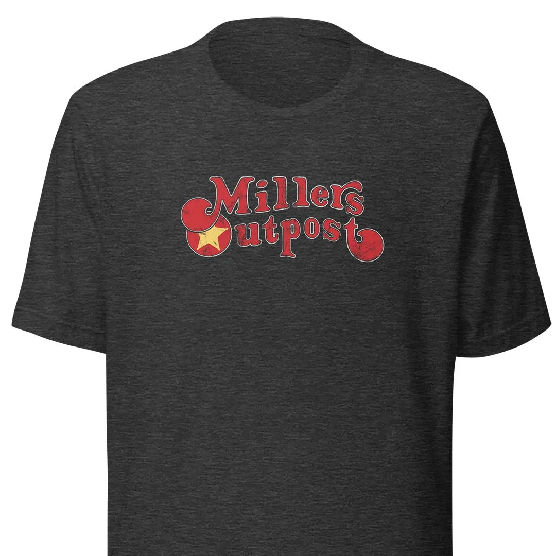 MILLER'S OUTPOST T-SHIRT - Defunct Clothing Company - Black Version - Millers  Outpost - Pin