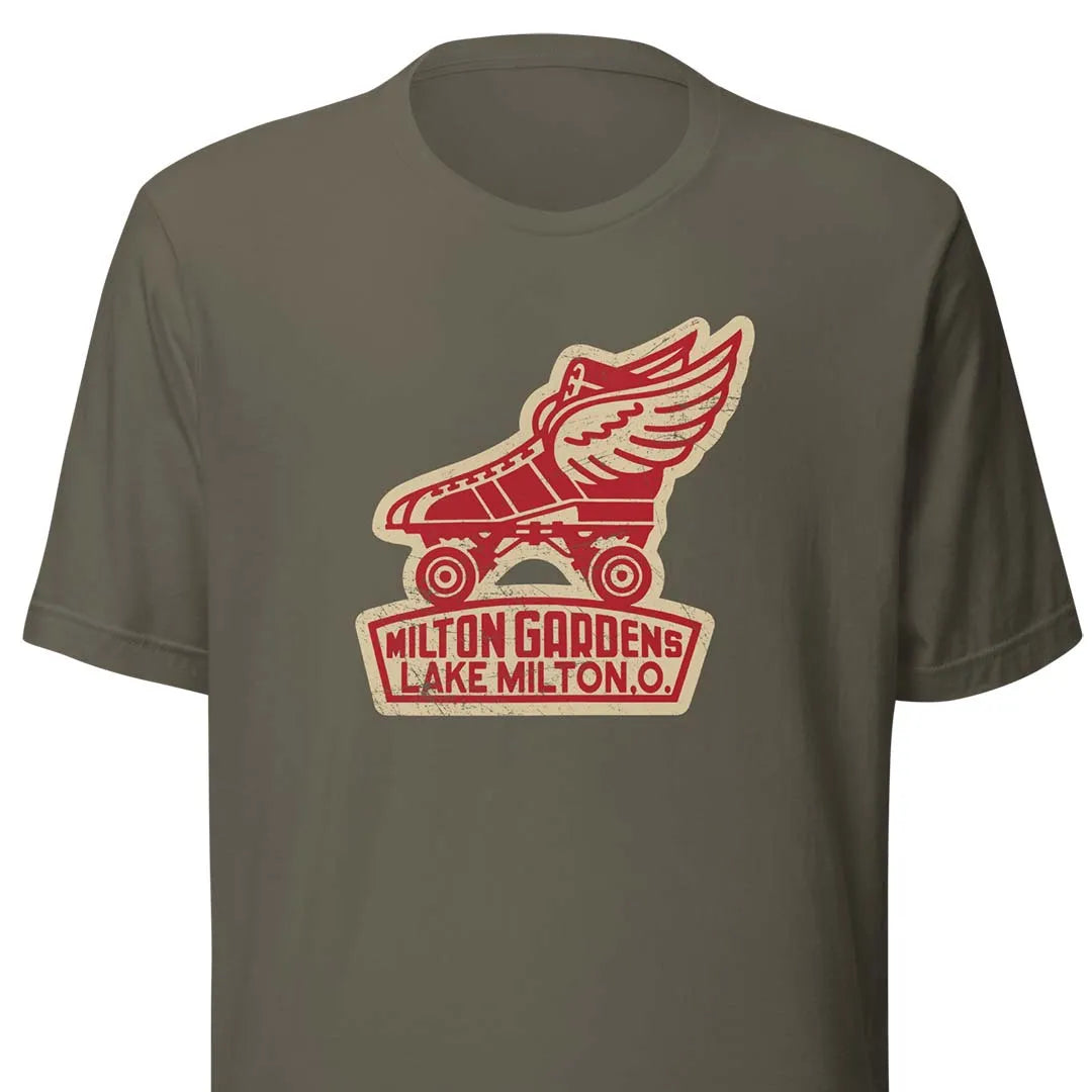 Milton Gardens Skating Rink Ohio Unisex Retro Tee