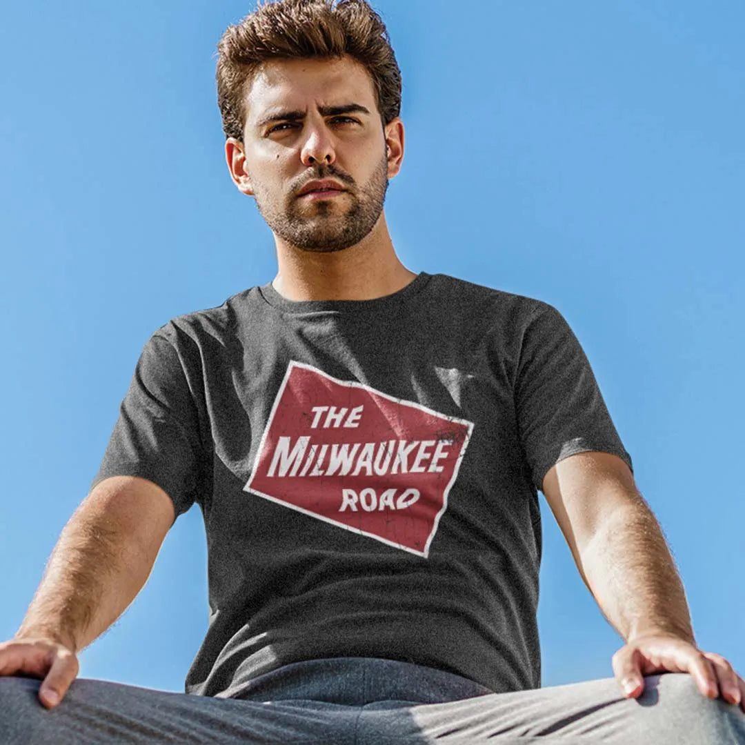 Milwaukee Road Railroad Unisex Retro T-shirt