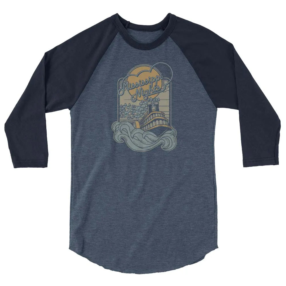 Mississippi Nights St. Louis unisex 3/4 sleeve raglan baseball tee