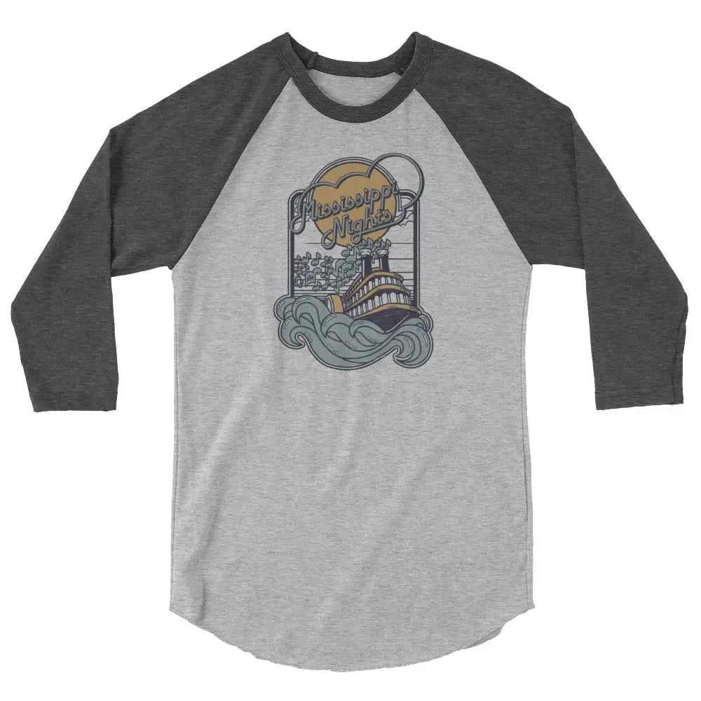 Mississippi Nights St. Louis unisex 3/4 sleeve raglan baseball tee
