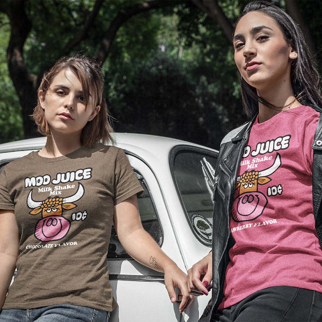 Moo Juice Milk Shake Mix Unisex Retro T-shirt