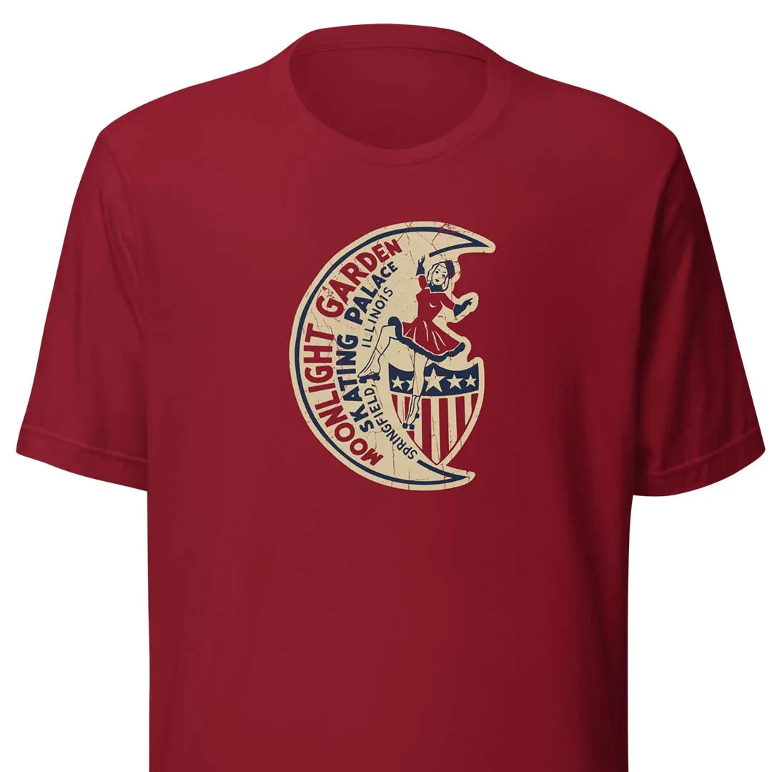 Moonlight Garden Skating Palace Springfield Unisex Retro Tee