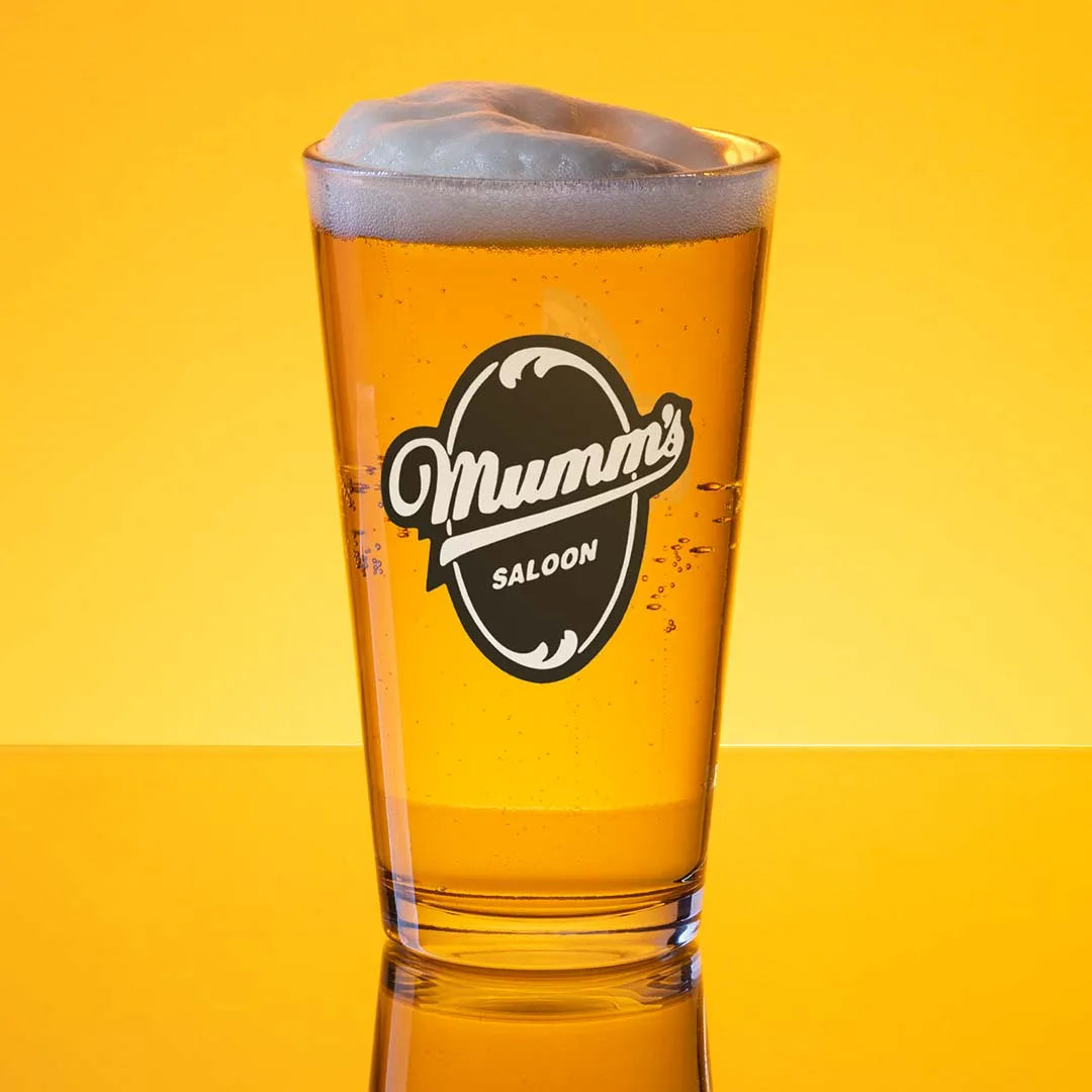 Mumm’s Saloon Iowa City Shaker Pint Glass