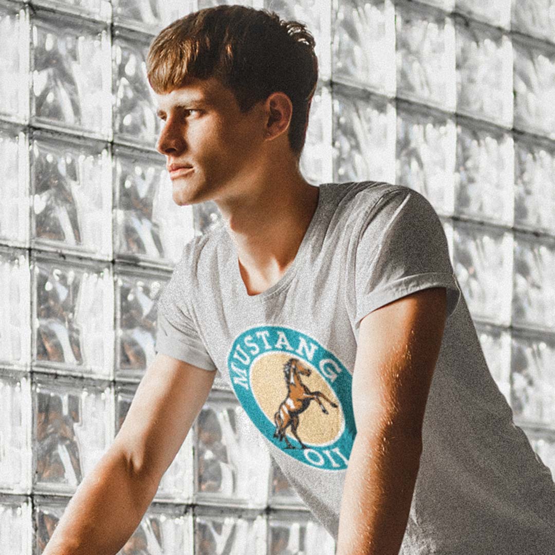 Mustang Oil Unisex Retro T-shirt
