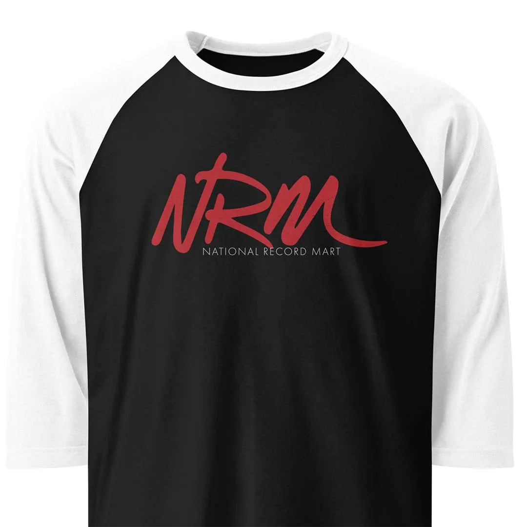 National Record Mart NRM Pittsburgh unisex 3/4 sleeve raglan baseball tee