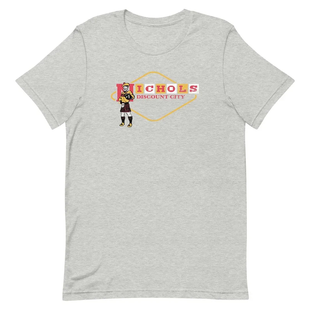 Nichols Discount City Unisex Retro T-shirt