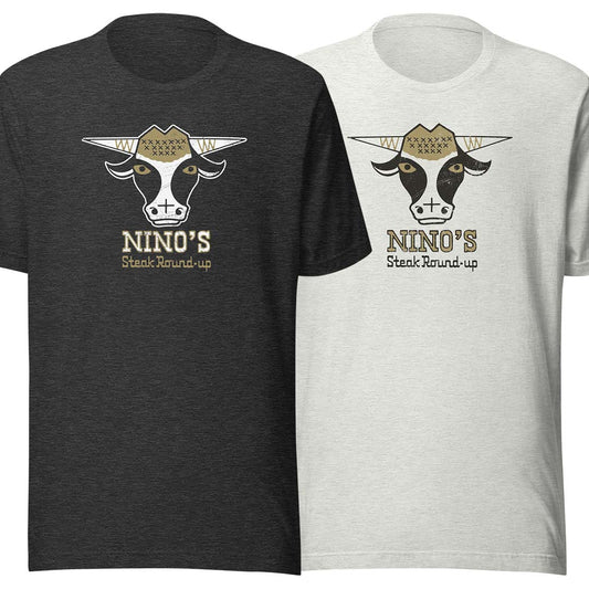 Nino’s Steak Round-Up Unisex Retro T-shirt