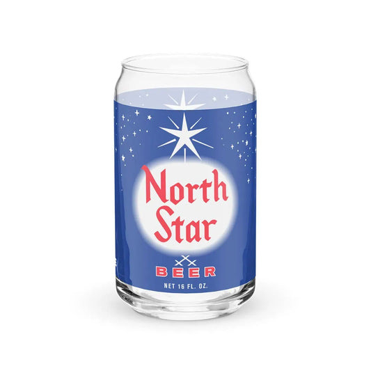 North Star Beer Can-shaped glass Minnesota
