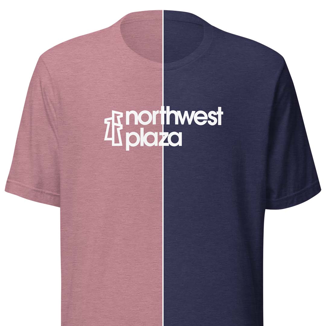Northwest Plaza St. Louis Unisex Retro T-Shirt Heather Navy / L