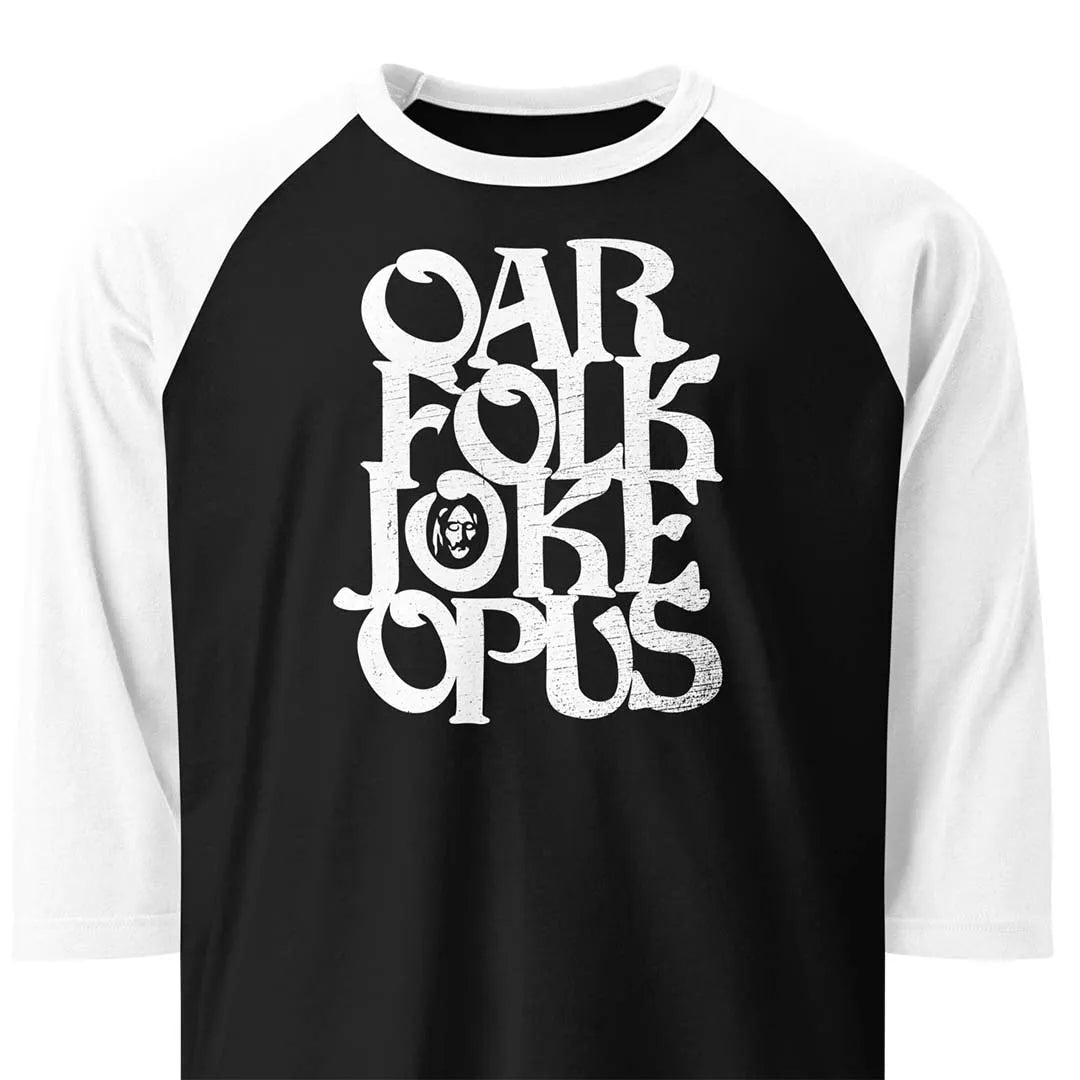 Oarfolkjokeopus Minneapolis unisex 3/4 sleeve raglan baseball tee