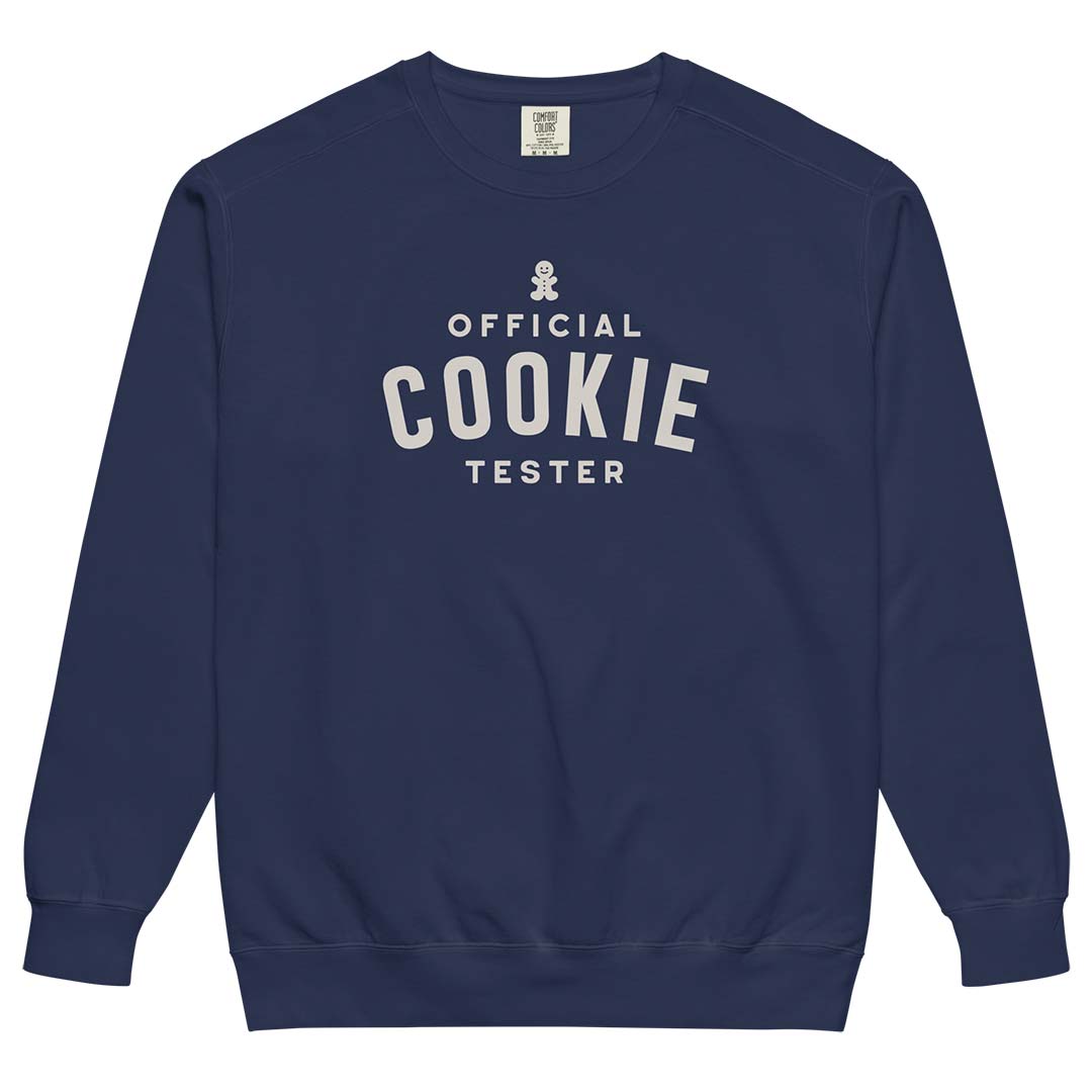 Official Cookie Tester Unisex Garment-dyed Crewneck Sweatshirt