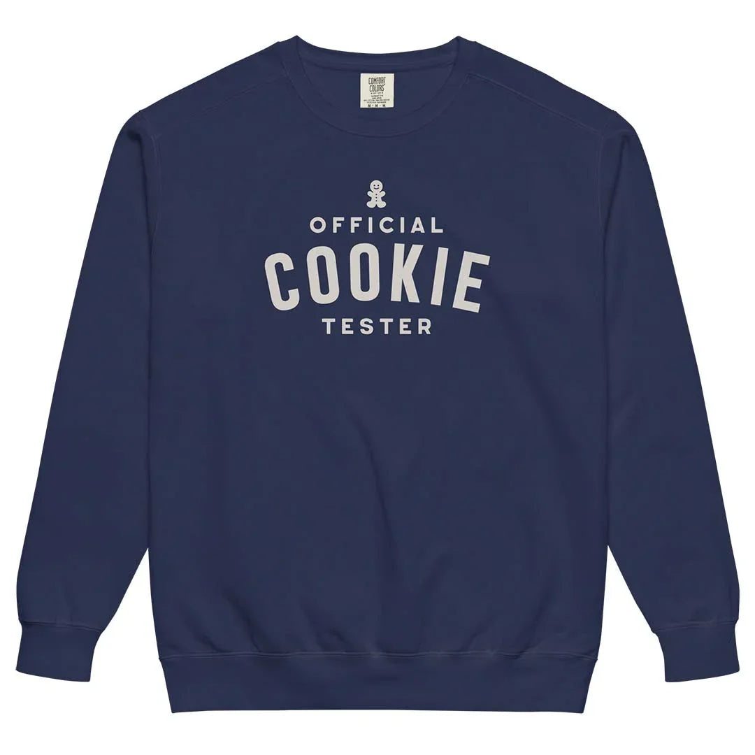 Official Cookie Tester Unisex Garment-dyed Crewneck Sweatshirt