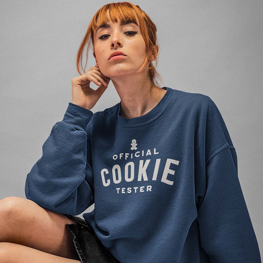 Official Cookie Tester Unisex Garment-dyed Crewneck Sweatshirt