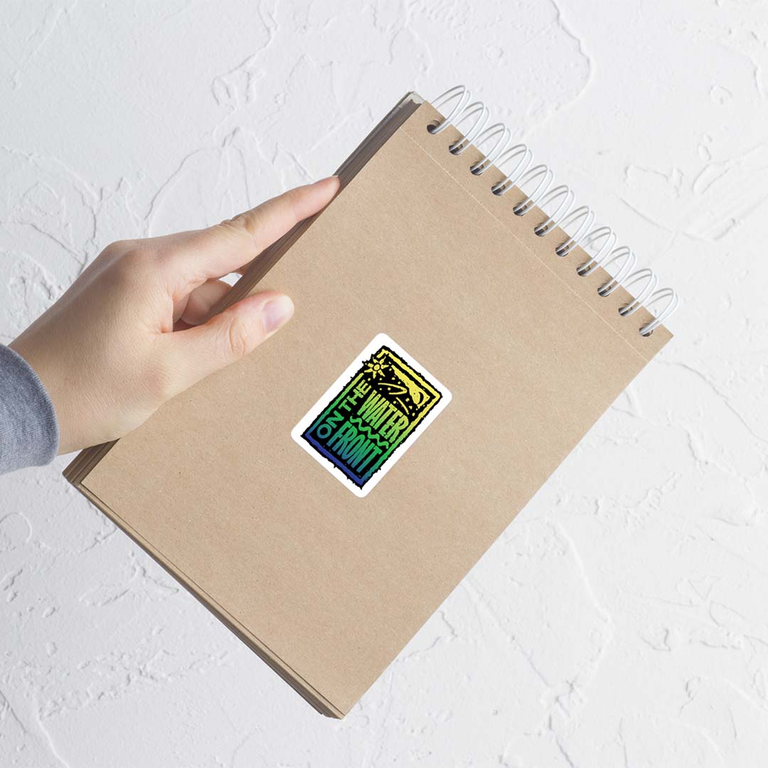 On the Waterfront Rockford Retro Sticker