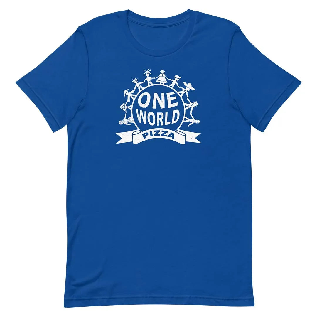 One World Pizza Champaign-Urbana Unisex Retro T-shirt
