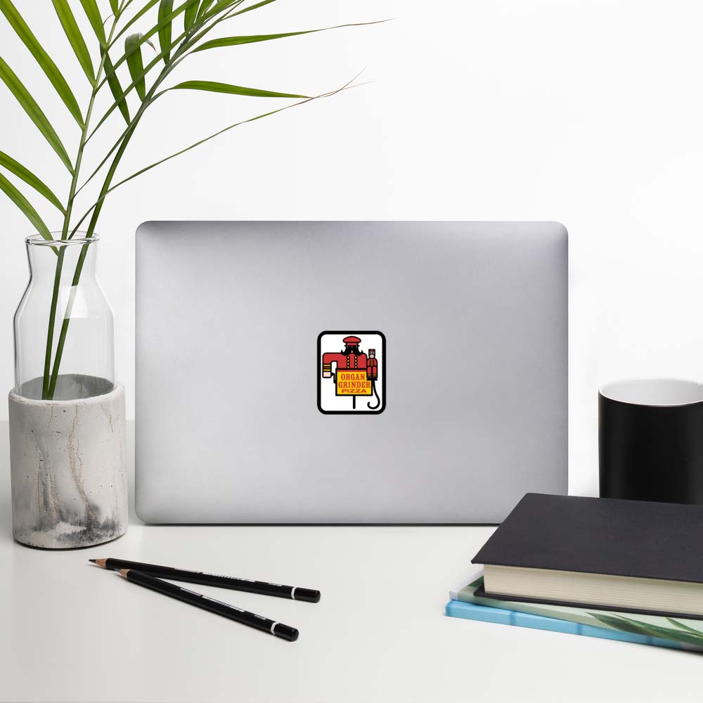 Organ Grinder Pizza Denver Portland Retro Sticker