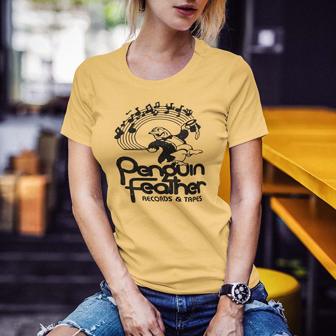 Penguin Feather Records Virginia Unisex Retro T-shirt