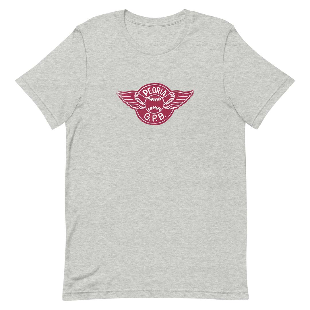 Peoria Redwings - Girls Professional Baseball Unisex Retro T-shirt