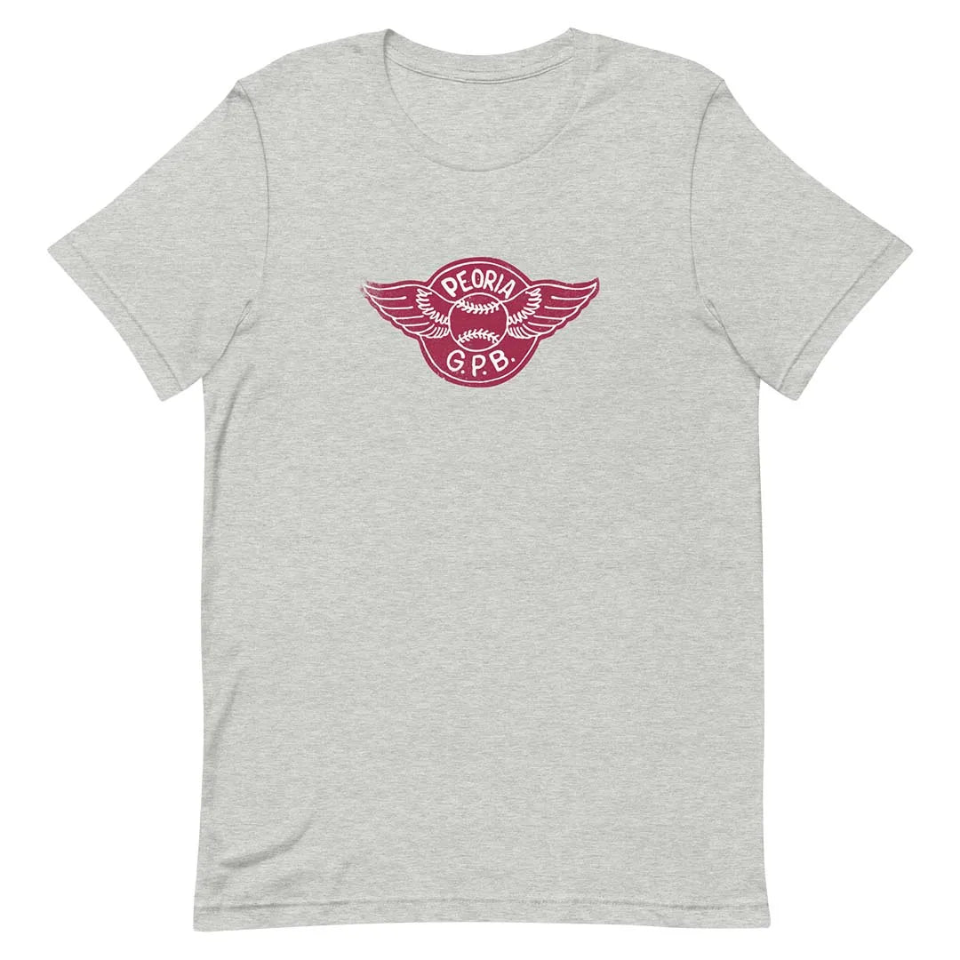 Peoria Redwings - Girls Professional Baseball Unisex Retro T-shirt