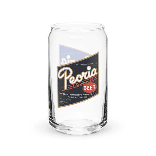 Peoria Special Beer Can-shaped glass