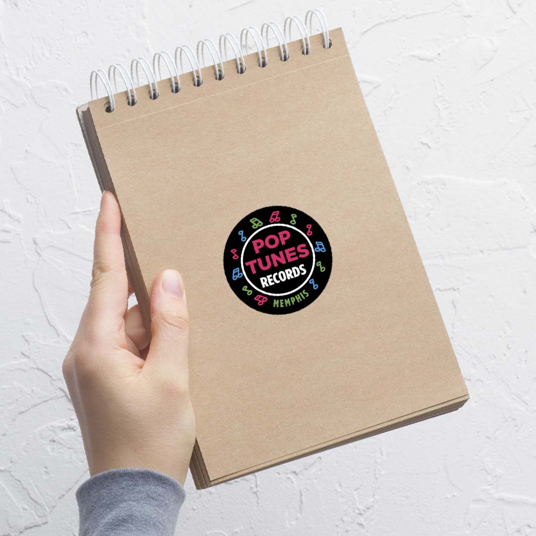 Pop Tunes Records Memphis Retro Sticker