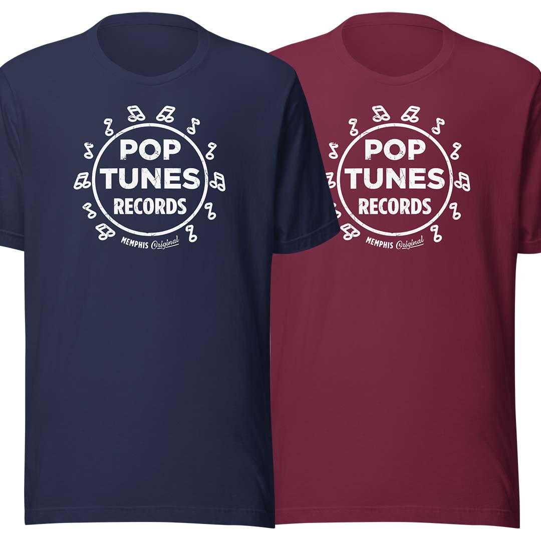 Pop Tunes Records Memphis Unisex Retro T-shirt