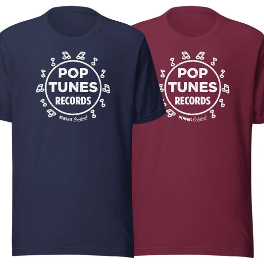 Pop Tunes Records Memphis Unisex Retro T-shirt
