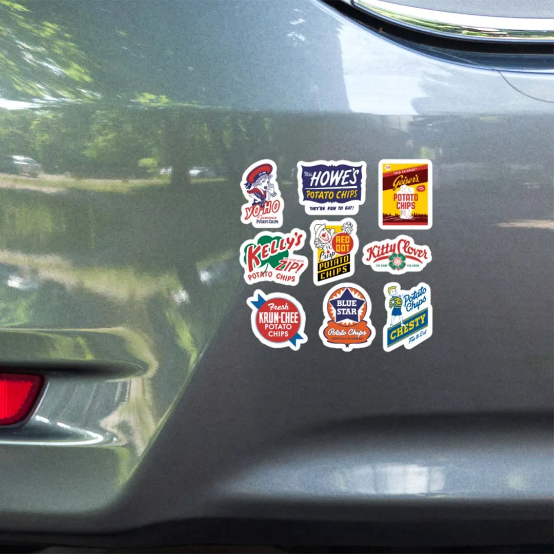 Potato Chips Retro Sticker Sheet