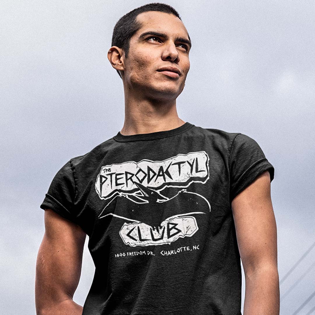 Pterodactyl Club Charlotte Unisex Retro T-shirt