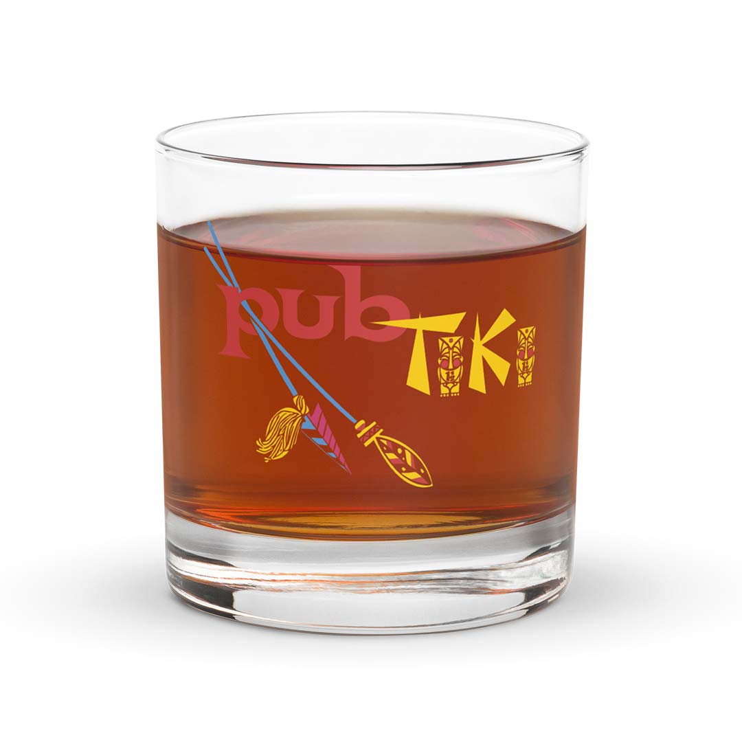 Pub Tiki Philadelphia Rocks Highball Cocktail Glass