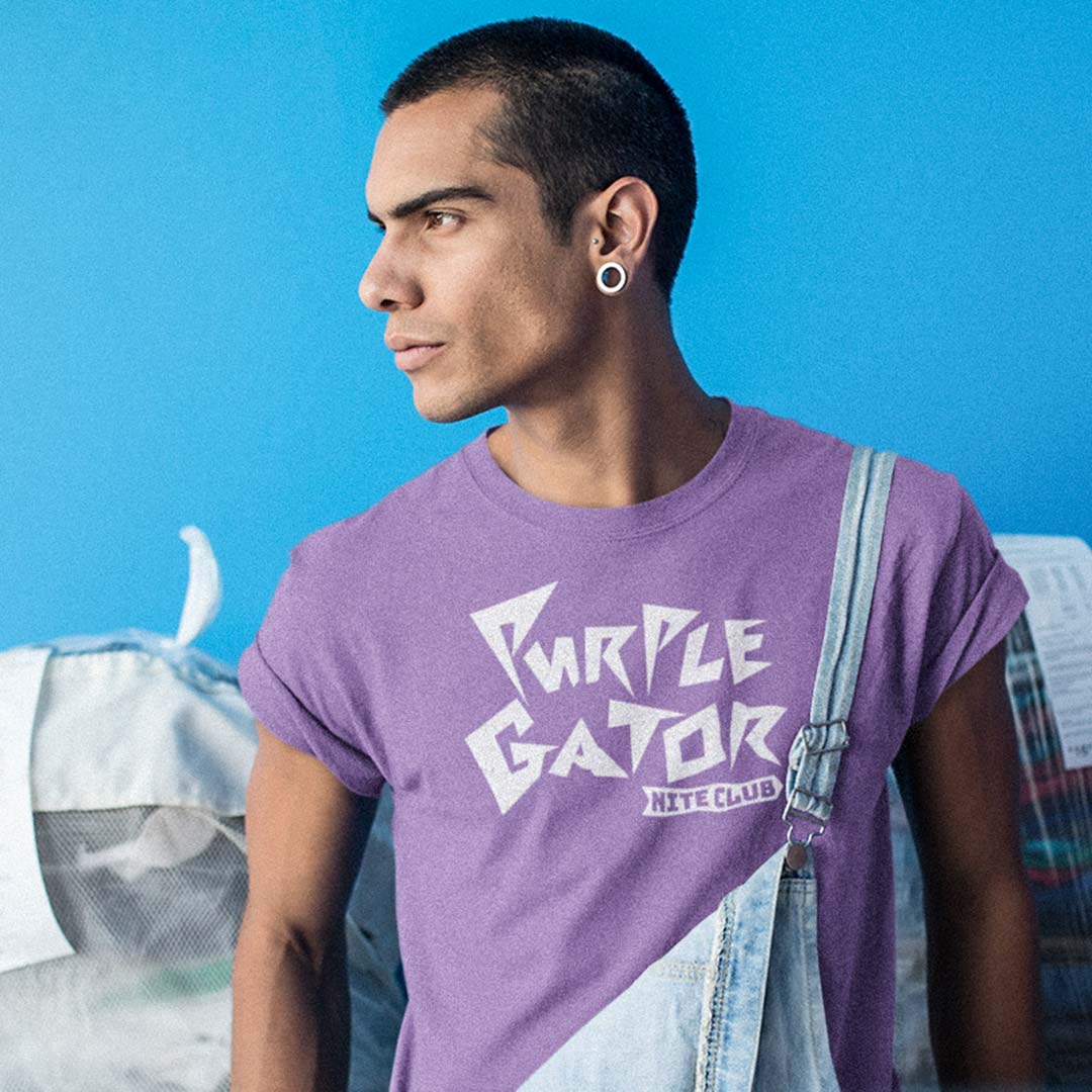 Purple Gator Nite Club Myrtle Beach Unisex Retro T-shirt
