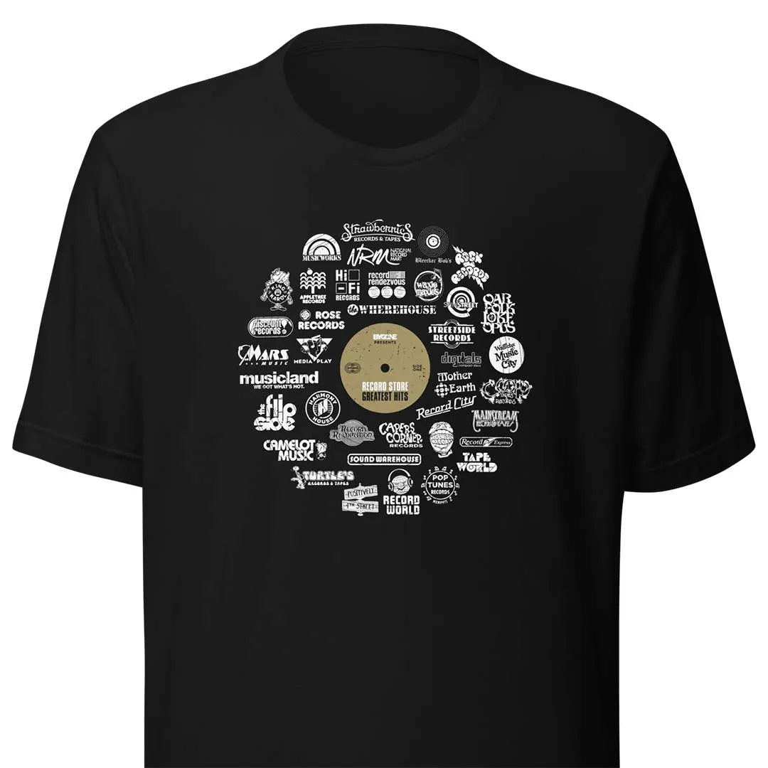 Record Store Greatest Hits Unisex Retro T-shirt