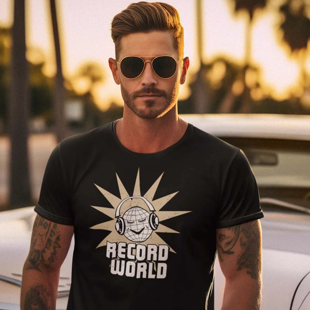 Record World Music New York Unisex Retro T-shirt