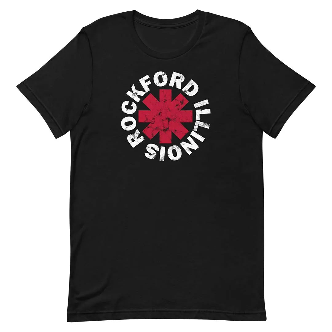 Red Hot Rockford Unisex Retro T-shirt