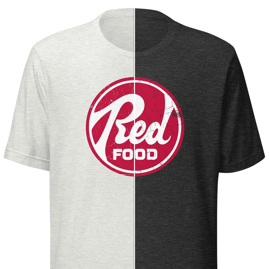 Red Food Grocery Store Unisex Retro T-shirt