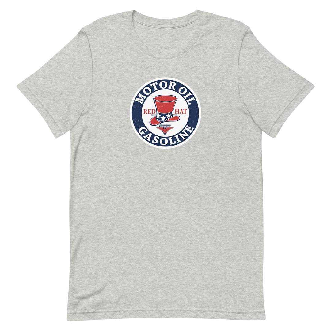 Red Hat Motor Oil Gasoline Unisex Retro T-shirt