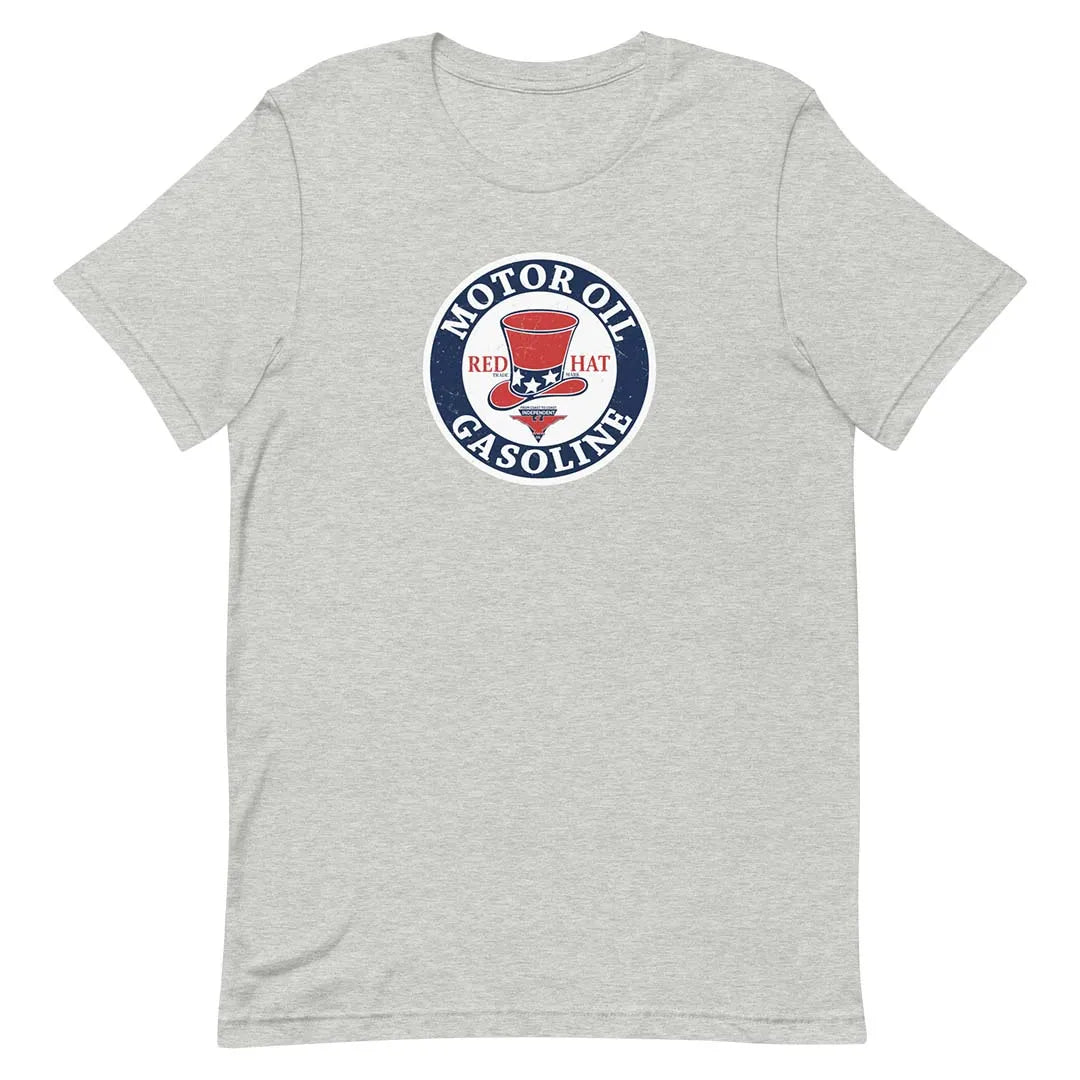 Red Hat Motor Oil Gasoline Unisex Retro T-shirt