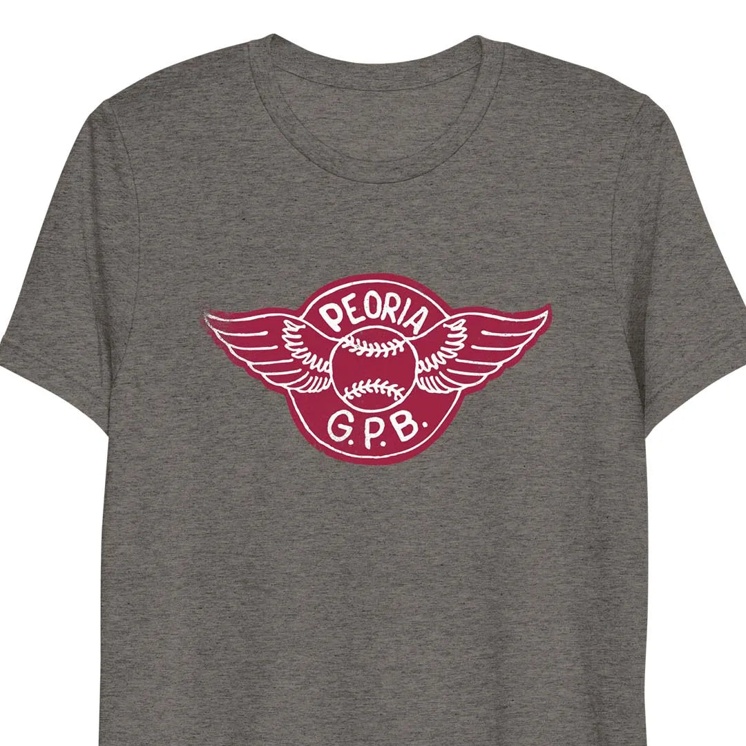 Peoria Redwings - Girls Professional Baseball Unisex Retro T-shirt