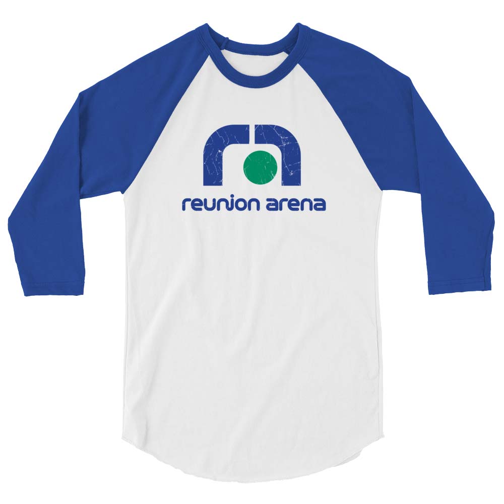 Reunion Arena Dallas Unisex Retro 3/4 sleeve raglan baseball tee