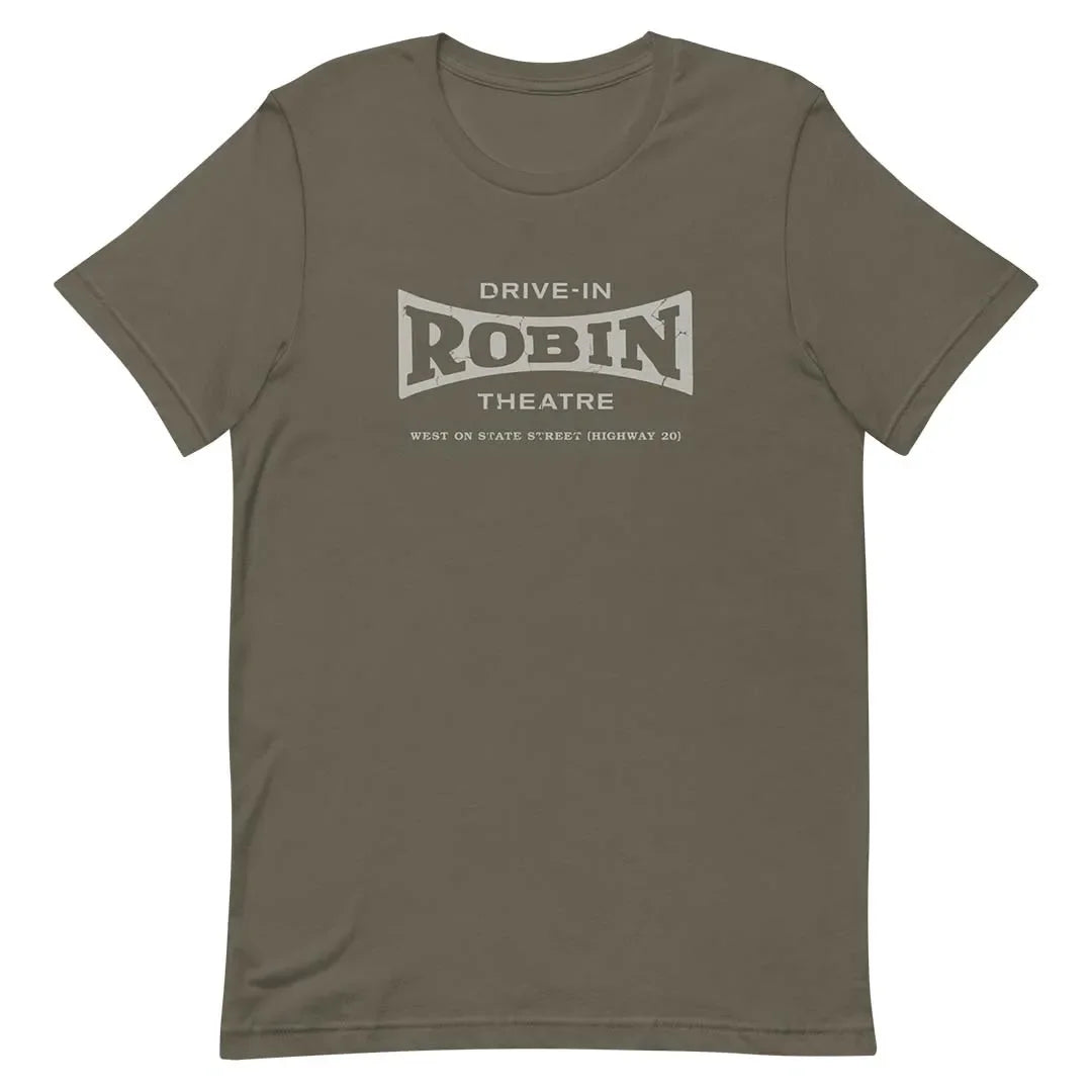 Robin Drive-in Theatre Rockford Unisex Retro T-shirt
