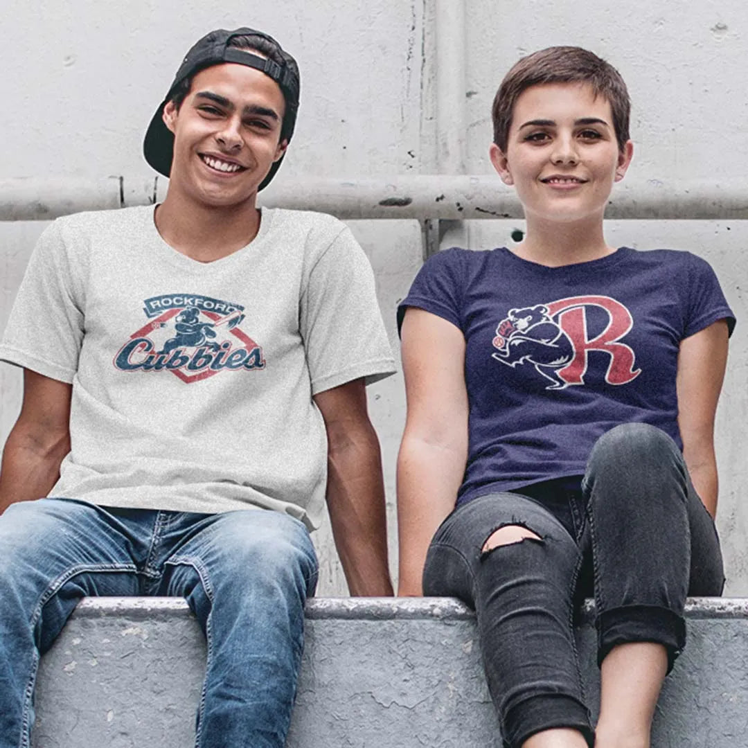Rockford Cubbies Baseball Unisex Retro T-shirt