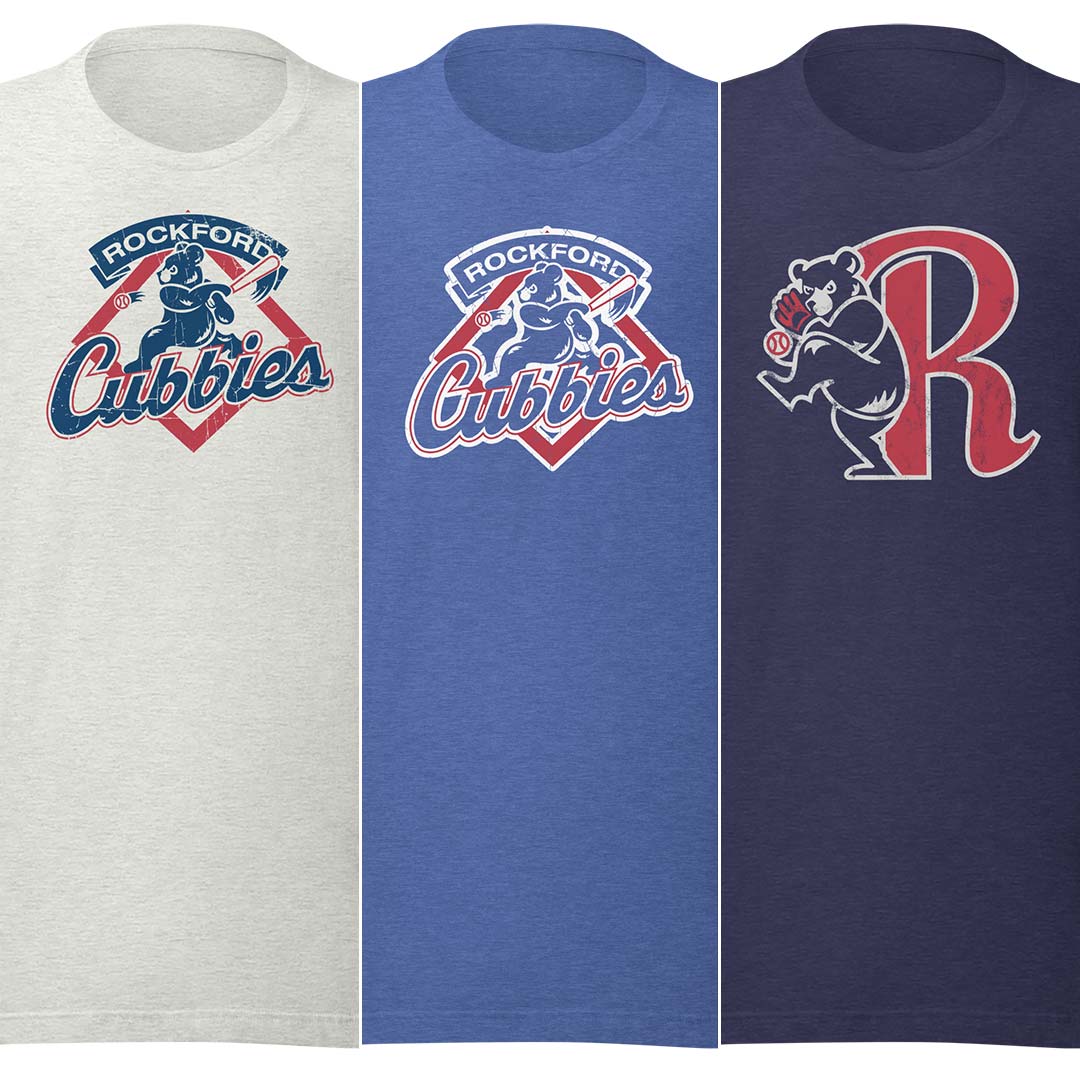 on Demand Rockford Cubbies Baseball Unisex Retro T-Shirt Ash / S
