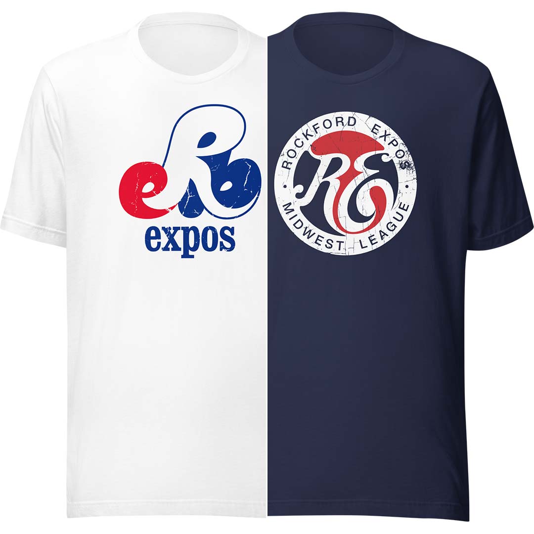 on Demand Rockford Expos Baseball Unisex Retro T-Shirt Navy / S