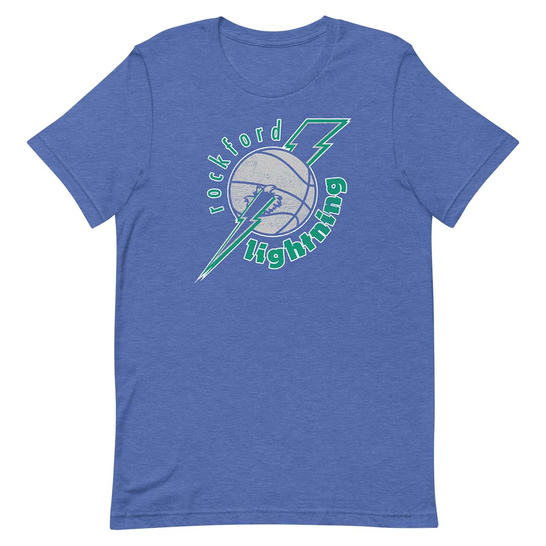 Rockford Lightning Basketball Unisex Retro T-shirt