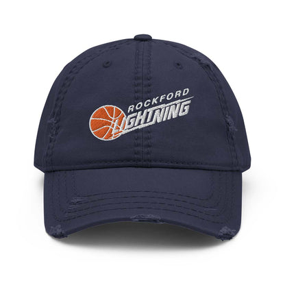 Rockford Lightning Basketball Distressed Retro Hat