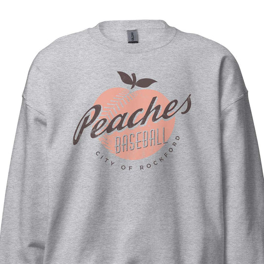 Rockford Peaches Baseball Unisex Retro Sweatshirt