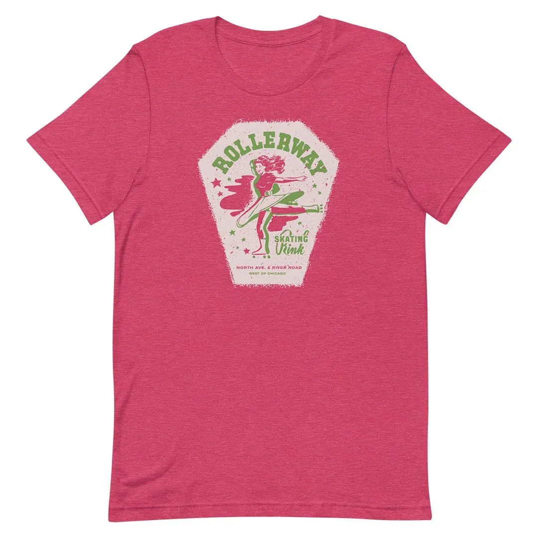 North Avenue Rollerway Skating Rink Chicago Unisex Retro T-shirt