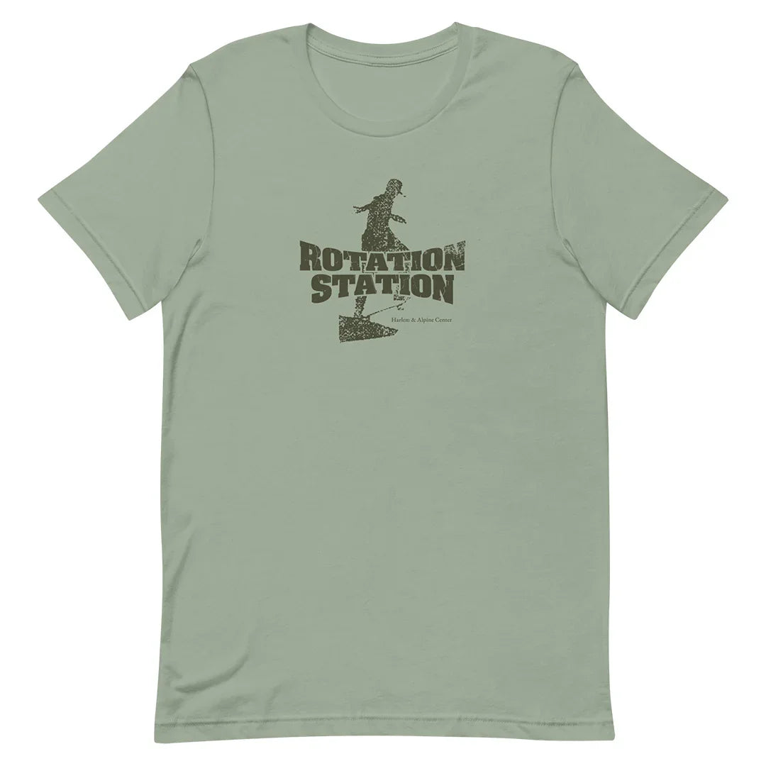 Rotation Station Skate Center Loves Park Unisex Retro T-shirt