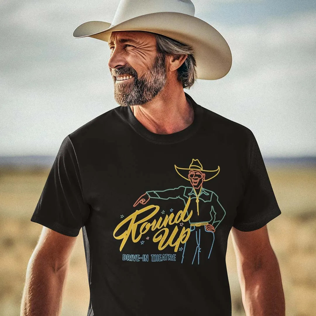 Round Up Drive In Theatre Phoenix Unisex Retro T-shirt